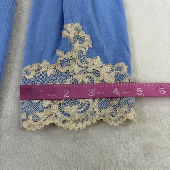 Soma Women's Periwinkle Blue Soft Knit Open Front Draped Cardigan Size Lg Chrty - Picture 9 of 9